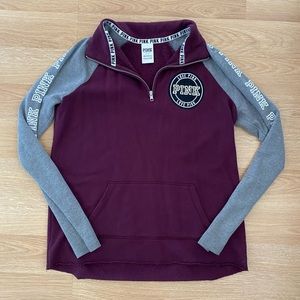 Pink Half-Zip Sweatshirt